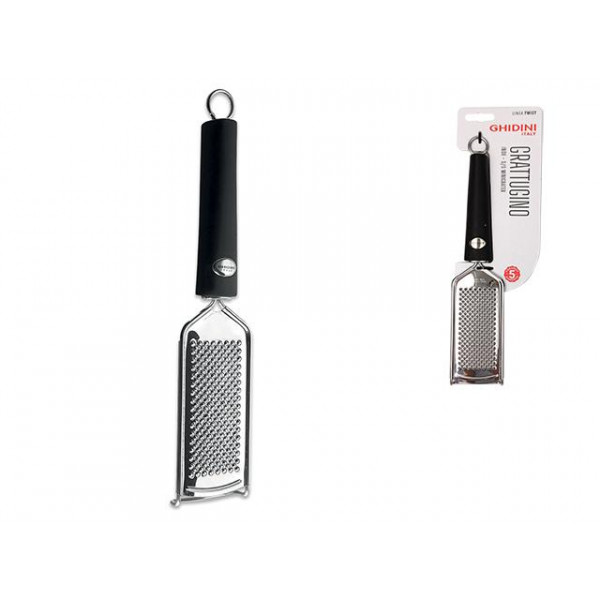 Razatoare pe o parte cu manere Ghidini Twist, inox, 26cm Razatoare pe o parte cu manere Ghidini Twist, inox, 26cm