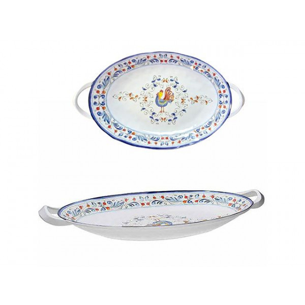 Platou de servire oval 54cm Tognana Rooster, melamina Platou de servire oval 54cm Tognana Rooster, melamina