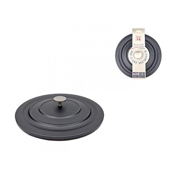 Capac Pinti Tradition Pro Black 24cm cu maner din aluminiu Capac Pinti Tradition Pro Black 24cm cu maner din aluminiu