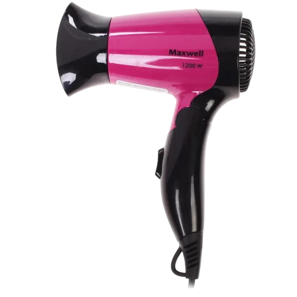Uscător de păr compact Maxwell MW-2007, 1200 W, Negru | Roz