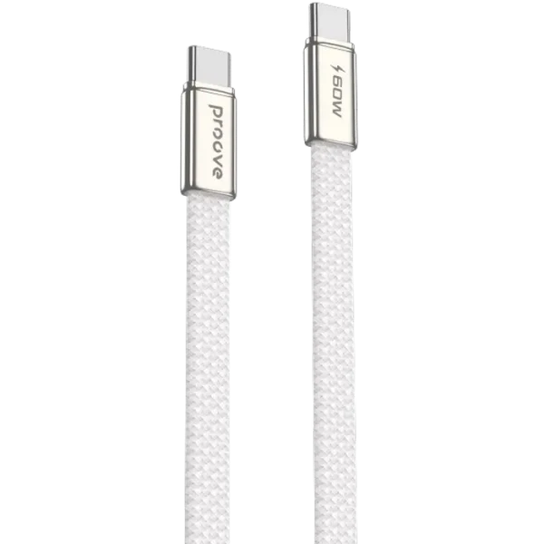 Cablu Type-C (Type-C), Proove AirLine 60W (1m), White