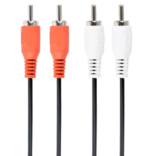 Cablu audio Cablexpert CCA-2R2R-6, 2x RCA (M) - 2x RCA (M), 1,8m, Negru Cablu audio Cablexpert CCA-2R2R-6, 2x RCA (M) - 2x RCA (M), 1,8m, Negru