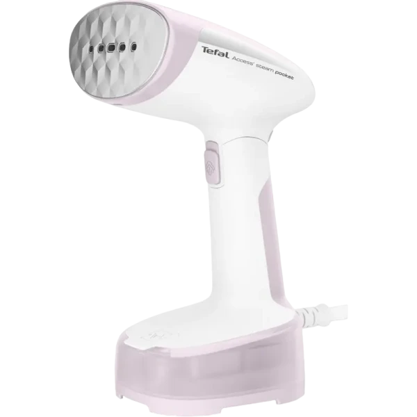 Aparat de călcat vertical cu aburi Tefal DT3050E1, Alb/Roz Aparat de călcat vertical cu aburi Tefal DT3050E1, Alb/Roz