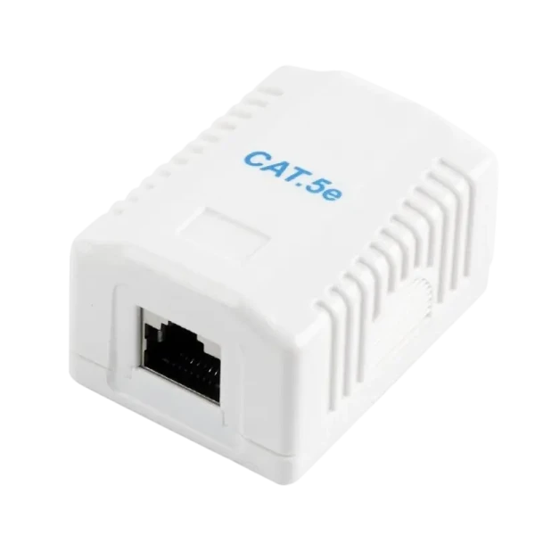 Priză pentru montare pe perete Cablexpert NCAC-1F5E-01, Alb Priză pentru montare pe perete Cablexpert NCAC-1F5E-01, Alb