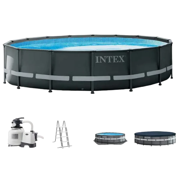 Piscină cu cadru metalic Intex XTR Ultra Frame, 19156L, Negru, 26326
