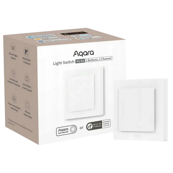 Comutator inteligent AQARA Light Switch H2, Alb Comutator inteligent AQARA Light Switch H2, Alb