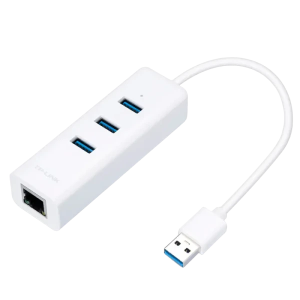 Adaptor USB 3.0 UE330 2 în 1- Adaptor Gigabit Ethernet & 3-Port Hub UE330 TP-LINK