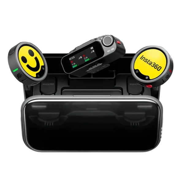 Microfon portabil pentru înregistrare vocală Insta360 Mic Pro (2 TX + 1 RX), Fără fir, Negru Microfon portabil pentru înregistrare vocală Insta360 Mic Pro (2 TX + 1 RX), Fără fir, Negru