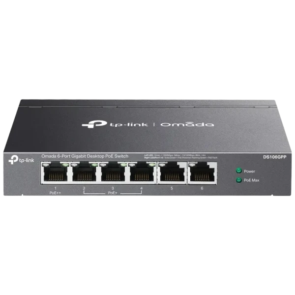 PoE коммутатор TP-LINK DS106GPP, 1x PoE++, 3x PoE+ PoE коммутатор TP-LINK DS106GPP, 1x PoE++, 3x PoE+