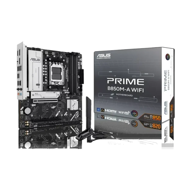 Материнская плата ASUS PRIME B850M-A WIFI, AM5, AMD B850, Micro-ATX Материнская плата ASUS PRIME B850M-A WIFI, AM5, AMD B850, Micro-ATX