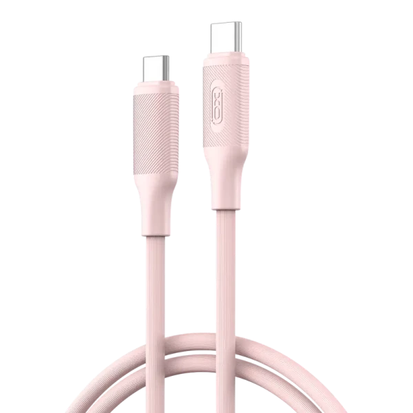 Кабель для зарядки и синхронизации XO NB-Q265B, USB Type-C/USB Type-C, 1м, Розовый