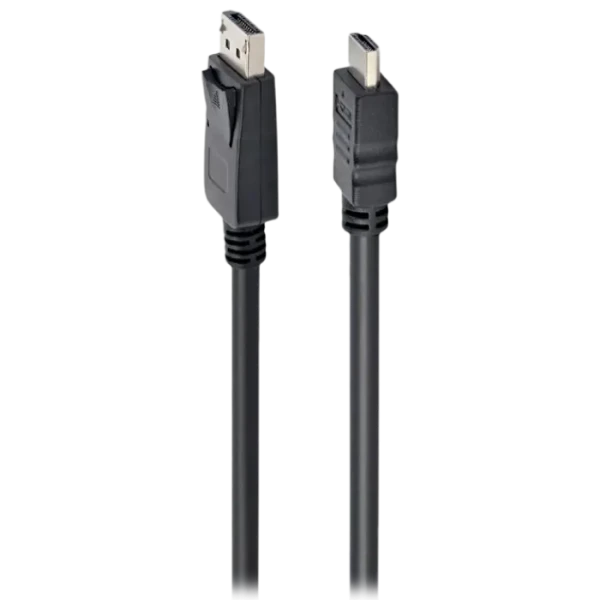 Cablu Video Cablexpert CC-DP-HDMI-5M, DisplayPort (M) - HDMI (M), 5m, Negru Cablu Video Cablexpert CC-DP-HDMI-5M, DisplayPort (M) - HDMI (M), 5m, Negru