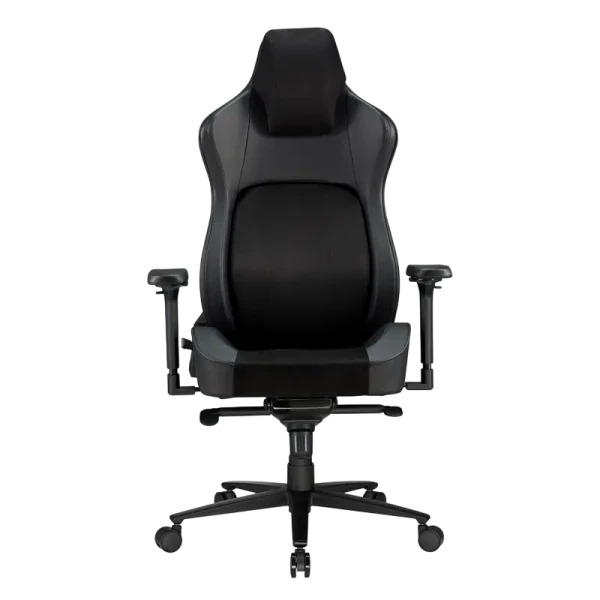 Scaun Gaming Lumi CH06-39, Țesătură, PU Piele, Negru