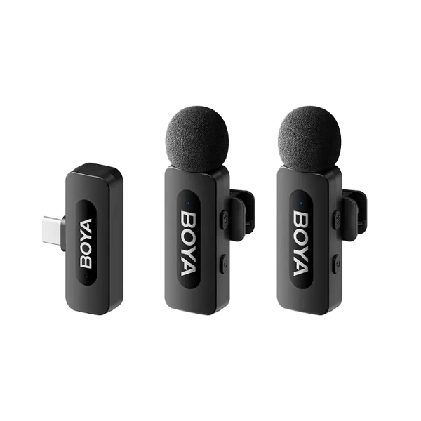 Портативный записывающий микрофон Boya BY-V20 V2.0, Беспроводной, Черный