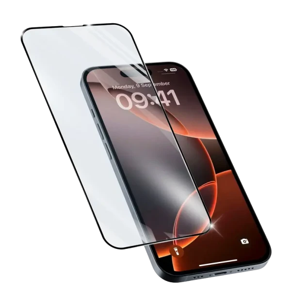 Защитное стекло Cellularline Impact Glass Capsule - iPhone 16 Pro Max, Чёрный