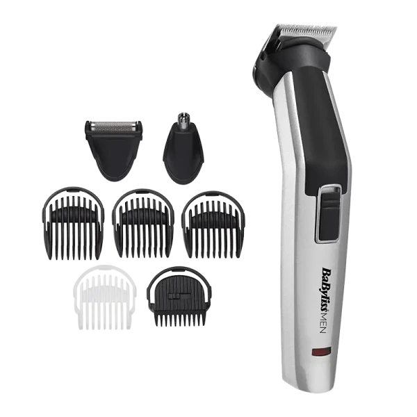 Trimmer pentru bărbați BaByliss 8-in-1 Titanium Multi Trimmer MT726E, Argintiu | Negru Trimmer pentru bărbați BaByliss 8-in-1 Titanium Multi Trimmer MT726E, Argintiu | Negru