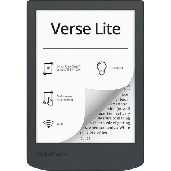 eBook Reader PocketBook 619 Verse Lite, Gri eBook Reader PocketBook 619 Verse Lite, Gri