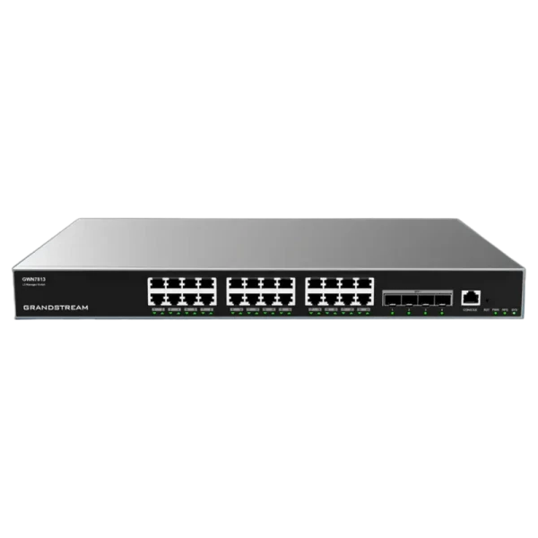 Сетевой коммутатор Grandstream GWN7813, 24x 10/100/1000 Мбит/с Сетевой коммутатор Grandstream GWN7813, 24x 10/100/1000 Мбит/с