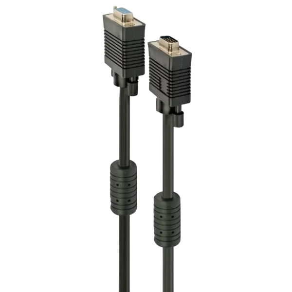 Видео кабель Cablexpert CC-PPVGAX-10M-B, VGA D-Sub (M) - VGA D-Sub (M), 10м, Чёрный