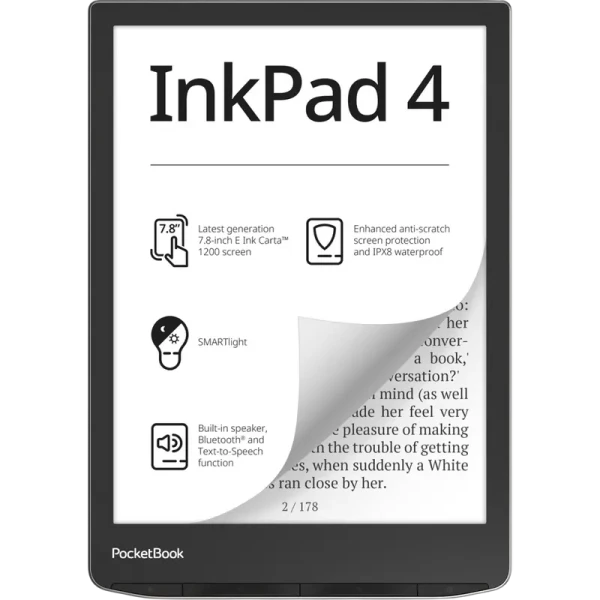 Электронная книга PocketBook 743G InkPad 4, Stardust Silver