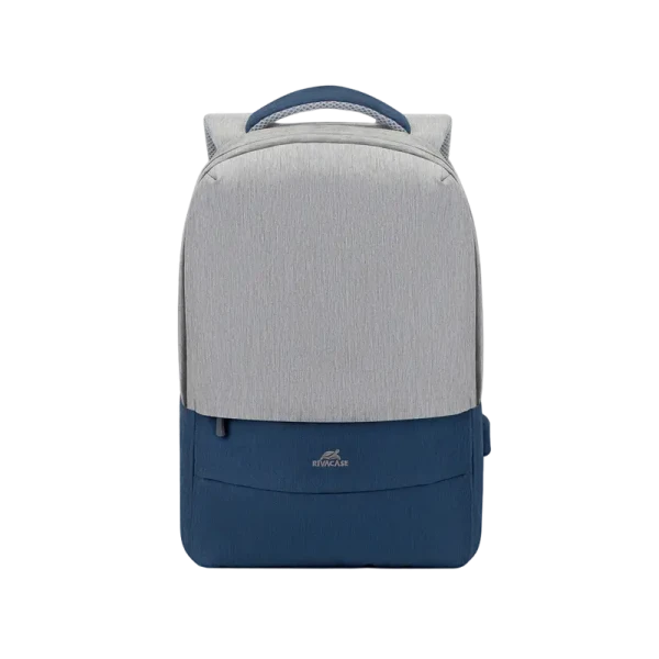 Rucsac pentru Laptop RivaCase Prater, 15.6", Poliester, Gri/Albastru