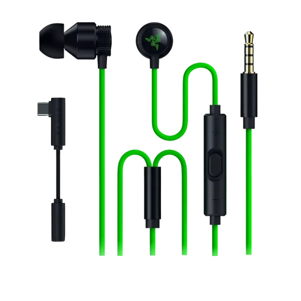 Căști gaming Razer Hammerhead V3, Cu fir, Negru | Verde Căști gaming Razer Hammerhead V3, Cu fir, Negru | Verde