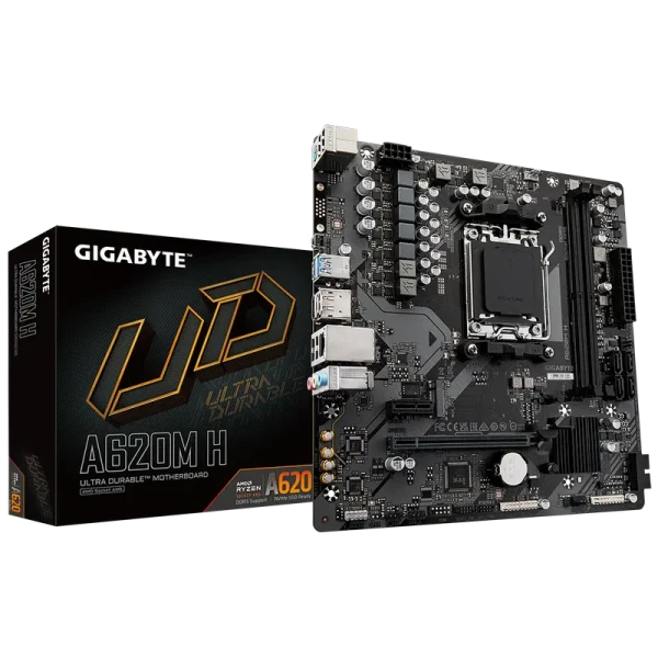Материнская плата Gigabyte A620M H, AM5, AMD A620, Micro-ATX Материнская плата Gigabyte A620M H, AM5, AMD A620, Micro-ATX