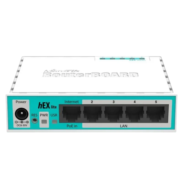 Маршрутизатор MikroTik hEX lite, Белый Маршрутизатор MikroTik hEX lite, Белый