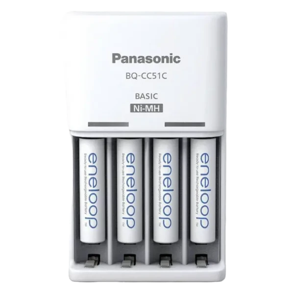 Încărcător Acumulatori Panasonic BQ-CC51C, Alb Încărcător Acumulatori Panasonic BQ-CC51C, Alb