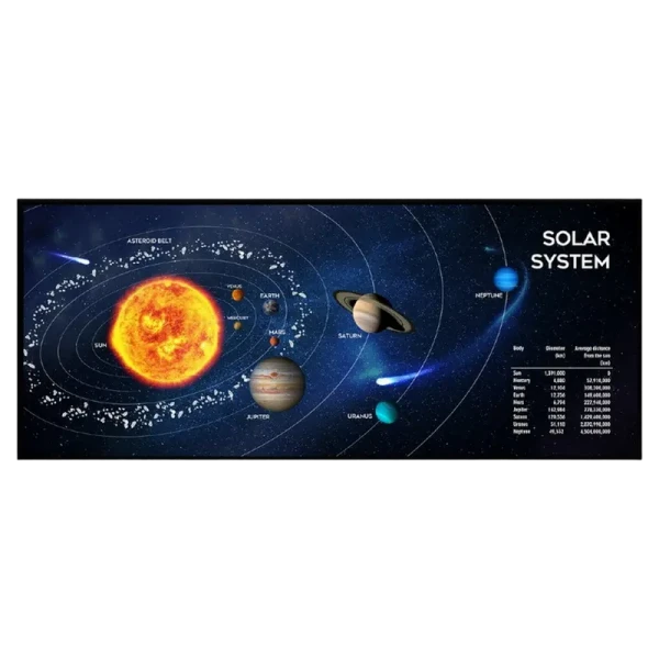 Игровой коврик для мыши Gembird MP-SOLARSYSTEM-XL-01, Large, Чёрный