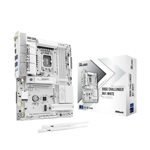 Материнская плата ASRock B860 CHALLENGER WIFI WHITE, LGA1851, AMD B860, ATX Материнская плата ASRock B860 CHALLENGER WIFI WHITE, LGA1851, AMD B860, ATX