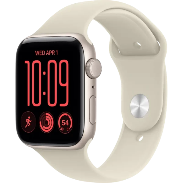 Apple Watch SE 3 44mm Aluminum Case with Sand Sport Band - M/L MJL54 GPS, Starlight Apple Watch SE 3 44mm Aluminum Case with Sand Sport Band - M/L MJL54 GPS, Starlight