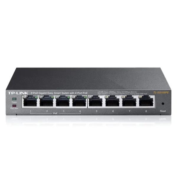 Comutator PoE TP-LINK TL-SG108PE, 4x IEEE 802.3af Comutator PoE TP-LINK TL-SG108PE, 4x IEEE 802.3af