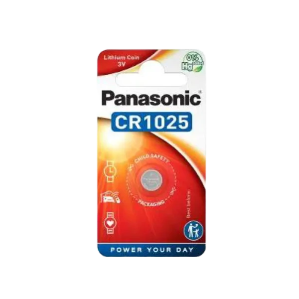 Дисковые батарейки Panasonic CR-1025EL, CR1025, 1шт. Дисковые батарейки Panasonic CR-1025EL, CR1025, 1шт.