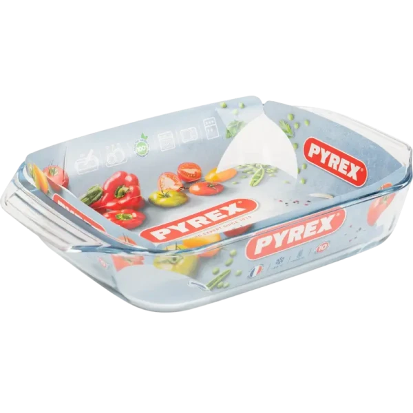 Tava de copt Pyrex 408B000, Transparent