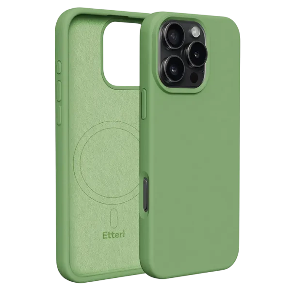 Husă Etteri Silicone Mag pentru Apple iPhone 16 Pro Max, Verde deschis Husă Etteri Silicone Mag pentru Apple iPhone 16 Pro Max, Verde deschis