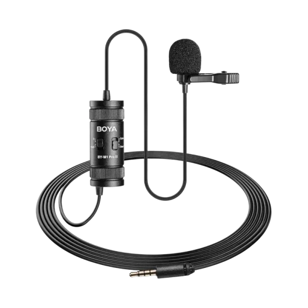 Портативный записывающий микрофон Boya BY-M1 Pro II, Проводной аналоговый, Черный
