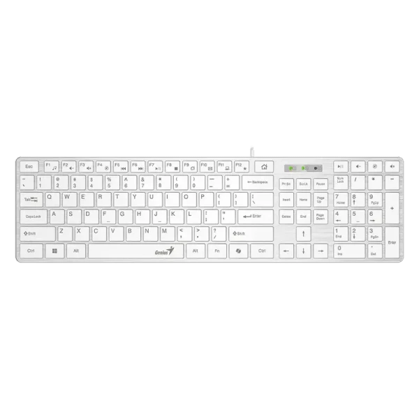 Клавиатура Genius SlimStar 126, Проводное, Белый Клавиатура Genius SlimStar 126, Проводное, Белый