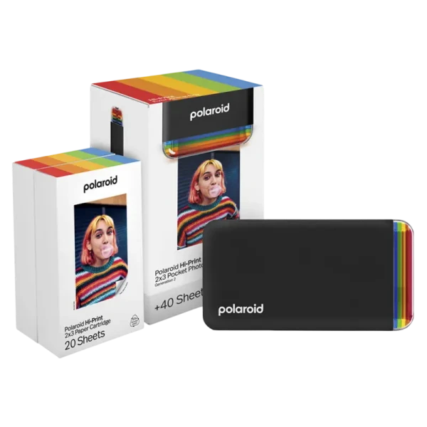 Imprimantă foto Polaroid Hi-Print 2x3 Generation 2 E-Box, 54 x 86 mm, Negru Imprimantă foto Polaroid Hi-Print 2x3 Generation 2 E-Box, 54 x 86 mm, Negru