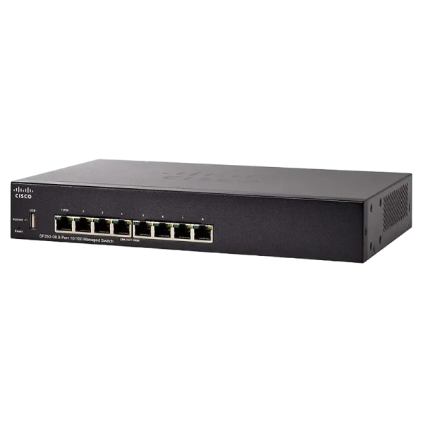 Сетевой коммутатор Cisco SF350-08, 8x 10/100 Мбит/с Сетевой коммутатор Cisco SF350-08, 8x 10/100 Мбит/с