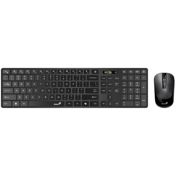 Клавиатура и мышь Genius SlimStar 8250, Беспроводное, Чёрный