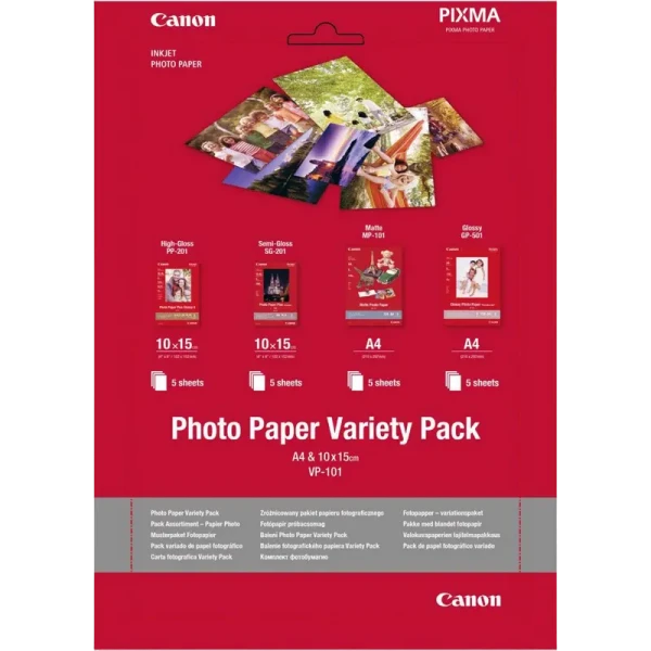 Фото бумага Canon Photo Paper Variety Pack, A4