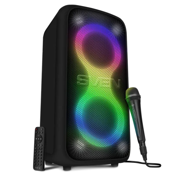 Partybox SVEN "PS-960" 180W, TWS, Bluetooth, FM, USB,LED-display, 6000mA*h, Black