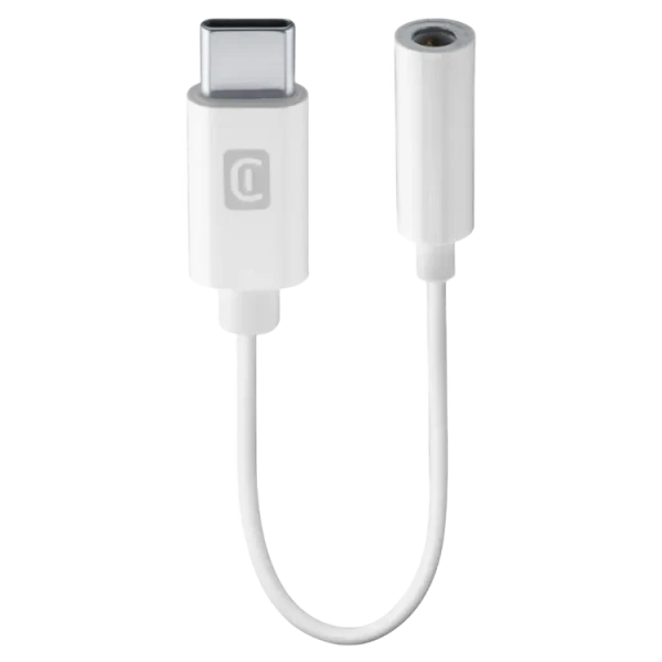 Audio Adaptor Cellularline Music Enabler Type-C, 3.5 mm/USB Type-C, 0,15m, Alb Audio Adaptor Cellularline Music Enabler Type-C, 3.5 mm/USB Type-C, 0,15m, Alb