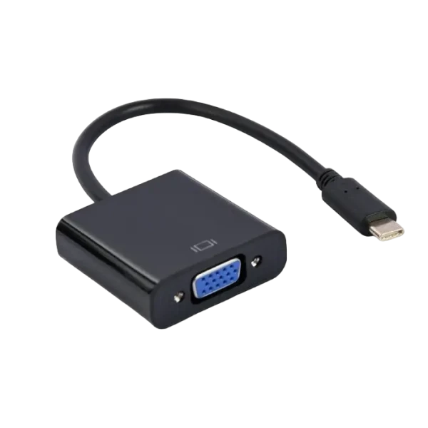 Cablu Video Cablexpert A-CM-VGAF-01, USB 3.1 Type-C (M) - VGA 15-pin (F), 0.15 m, Negru