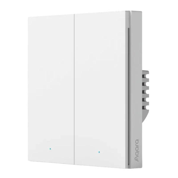 Comutator inteligent AQARA H1, Două chei сu neutru, Alb Comutator inteligent AQARA H1, Două chei сu neutru, Alb