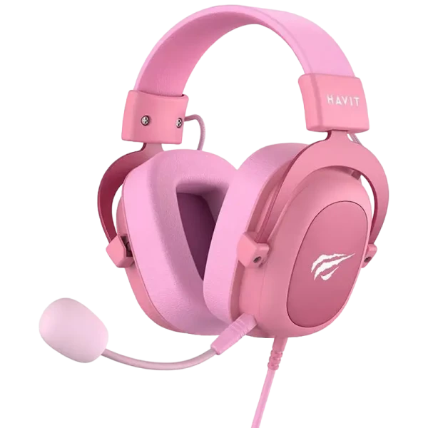 Căști gaming Havit H2002d, Cu fir, Roz Căști gaming Havit H2002d, Cu fir, Roz