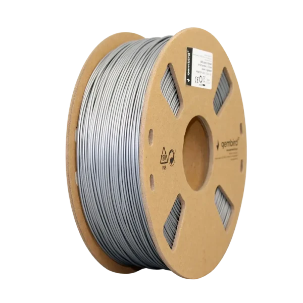 ABS 1.75 mm, Silver Filament, 1 kg, Gembird, 3DP-ABS1.75-01-S ABS 1.75 mm, Silver Filament, 1 kg, Gembird, 3DP-ABS1.75-01-S