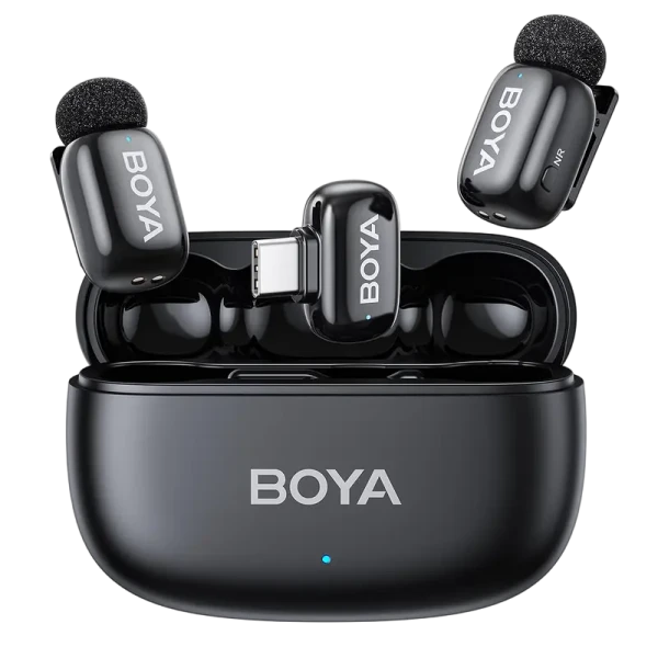 Портативный записывающий микрофон Boya mini 2-02, Беспроводной, Черный Портативный записывающий микрофон Boya mini 2-02, Беспроводной, Черный