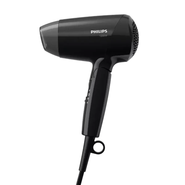Компактный фен Philips EssentialCare BHC010/10, 1200 Вт, Чёрный Компактный фен Philips EssentialCare BHC010/10, 1200 Вт, Чёрный